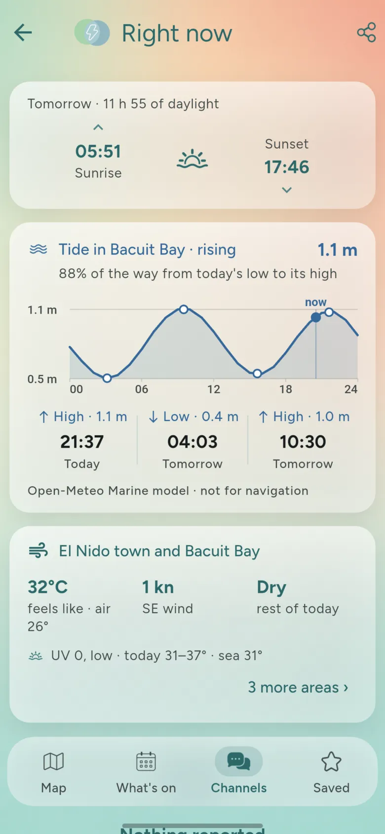 Sun, tide and weather